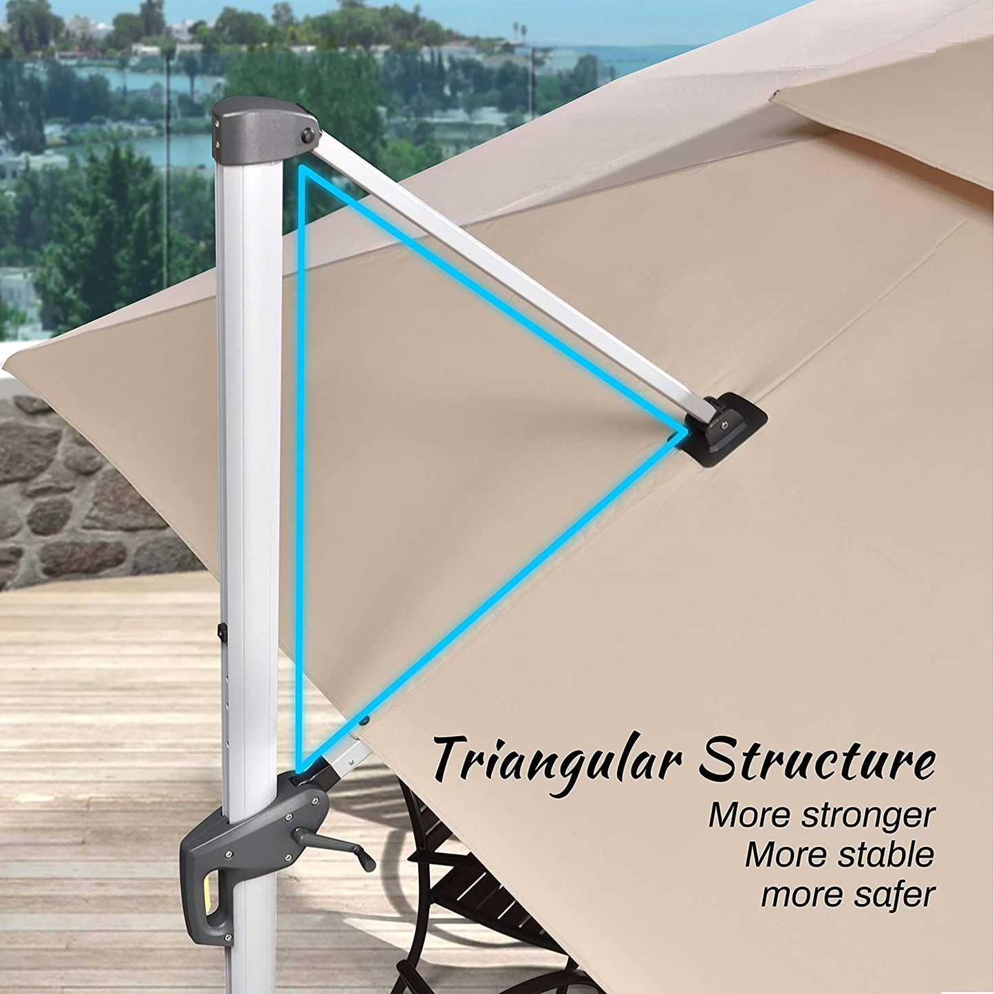 🔥Order today and enjoy Special discounts🔥- Outdoor Solar LED Cantilever Patio Umbrella
